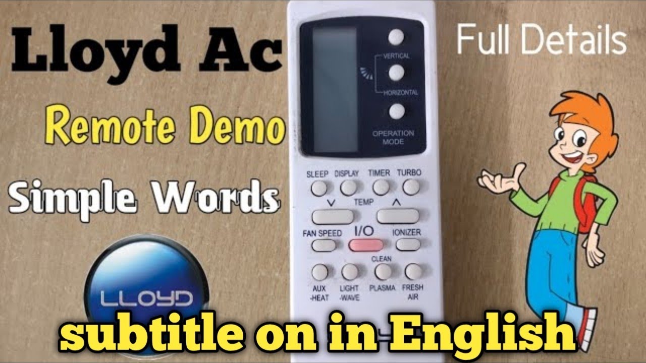 Lloyd Ac remote control function Lloyd Ac remote use Kaise kare YouTube