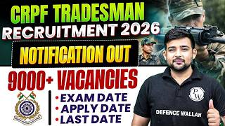 Crpf Tradesman Recruitment 2026 9195 Posts Date, Eligibility & Full Details