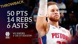 Blake Griffin 50 pts 14 rebs 6 asts vs Sixers 18/19 season