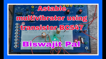 Astable multivibrator using transistor BC547