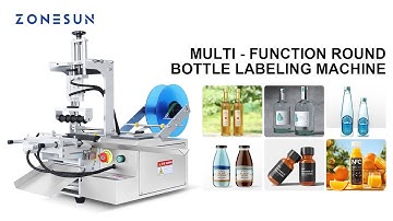 How To Use ZS-TB101 Slideway Single/Double Side Round Bottle Labeling Machine with Unloading Slide