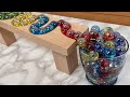 マーブルランレース☆HABAスロープ&水入りグラス