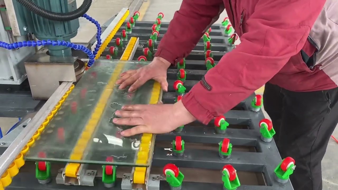 Glass polishing machine #glass #machine