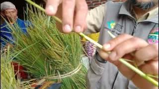 membuat emept empetan dari jerami padi