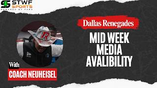 🔥 Dallas Renegades Press Conference | HC Rick Neuheisel, Tyler Vaughns & Tra Fluellen Speak 🔥