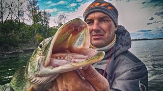 Вот это он шибанул!!! Щука озверела !! Рыбалка на спиннинг осенью Вот это он шибанул!!! Щука озверела !! Рыбалка на спиннинг осенью