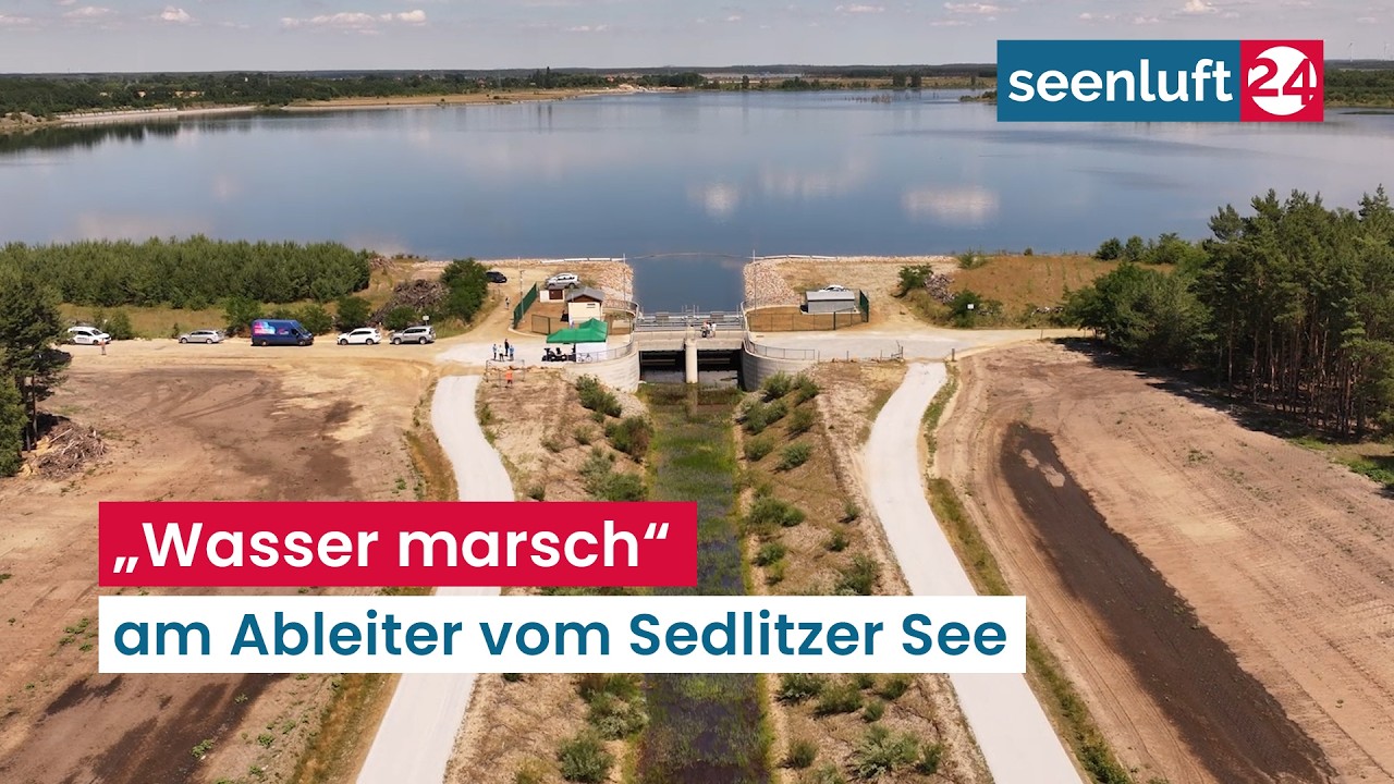 "Wasser marsch“ - am Ableiter vom Sedlitzer See