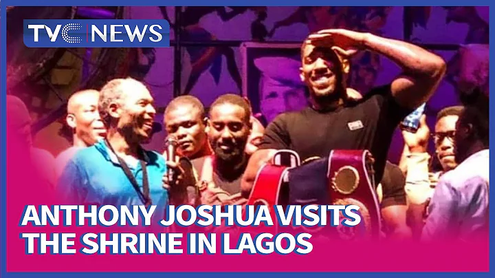Heavyweight boxing champion, Anthony Joshua, meets Afro Music Legend, Femi Kuti at New Afrika Shrine