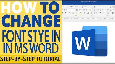 How to Change Font Style in MS Word | Step-by-Step Tutorial
