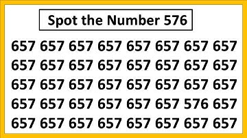 Spot the Number Game