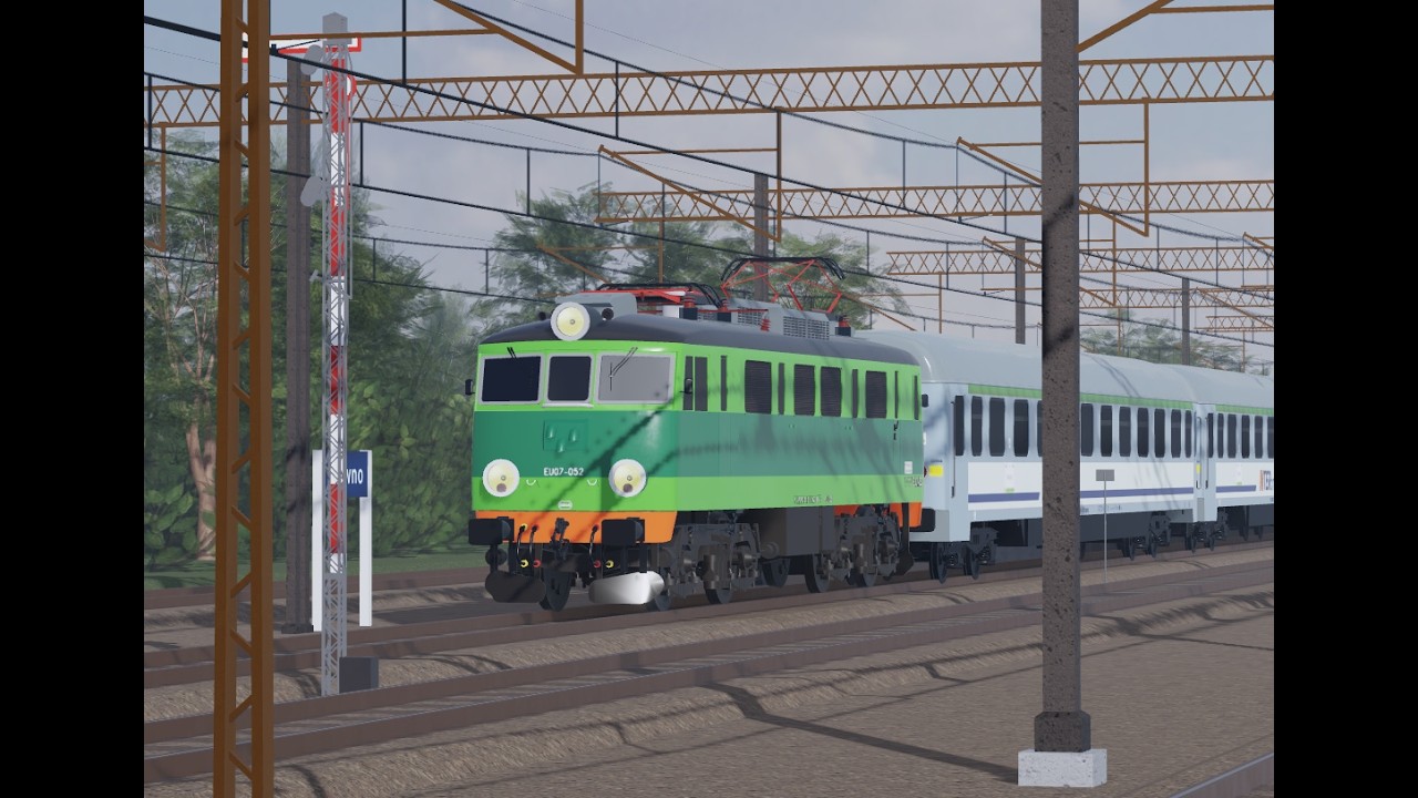 Pociągi Na Stacji Sławno W Polish Car Driving