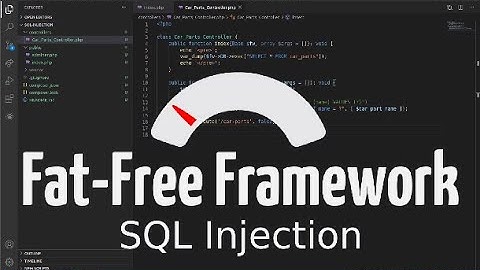 Security - SQL Injection - Fat-Free Framework 3.7 Tutorial - PHP