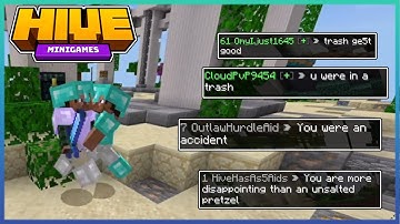 Hive Skywars Funny Moments but its 70% hackers
