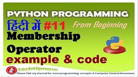 Membership operator in python in hindi | urdu part-11