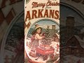 Merry Christmas from Arkansas Vintage Snow Globe Holiday Postcard