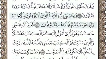 سورة الانعام الصفحة 142 الشيخ محمد صديق المنشاوي