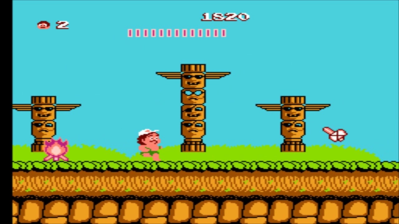 Adventure Island (NES) Level 1