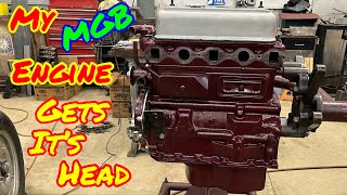 mgb performance engine build…the cylinder head goes on