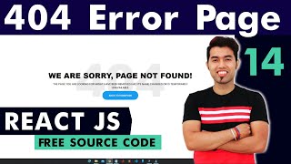 Implement 404 Error Page UI & Functionality React Firebase JS Website Tutorial In Hindi #14