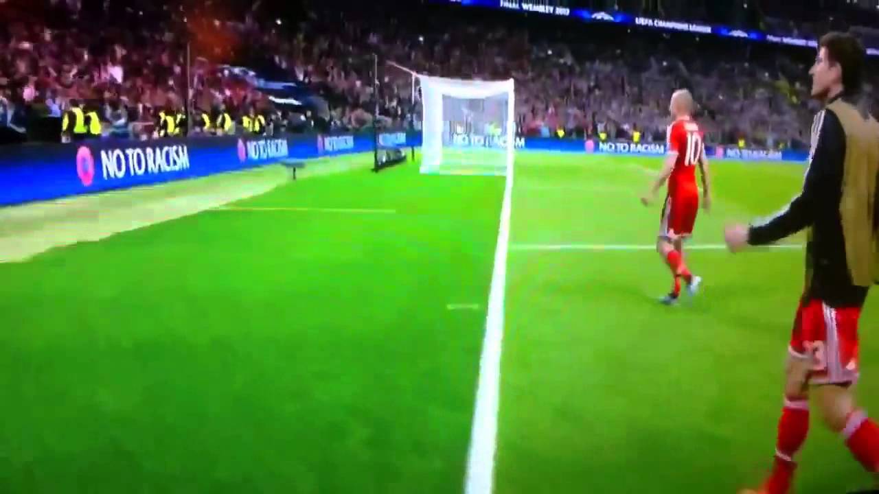 Robben Winning Goal Vs Bvb Champions League Final 13 2 1 Youtube