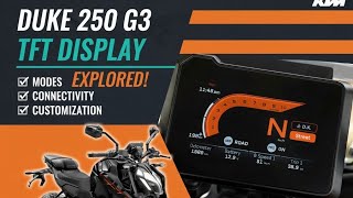 KTM DUKE 250 : TFT  DISPLAY  Explanation | GEN 3 KTM DUKE 250 #KTM #ktmduke250 