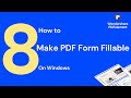 How to Make PDF Form Fillable on Windows | PDFelement 8