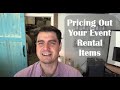 Pricing out your event rentals  what to charge your clients