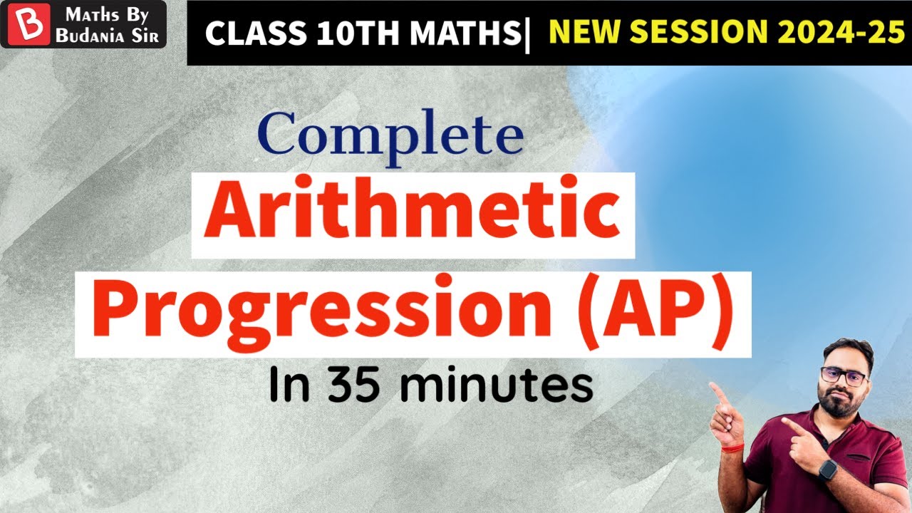 Arithmetic Progression (AP) In 1 Shot| Class 10th Maths| Maths By ...
