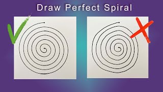 How to draw a Perfect Spiral  with very easy steps  Drawing Ex 9