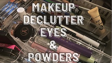 Makeup Declutter 2022 | Pt. 1 | Eyes & Powders | GIVEAWAY WINNER ANNOUNCED