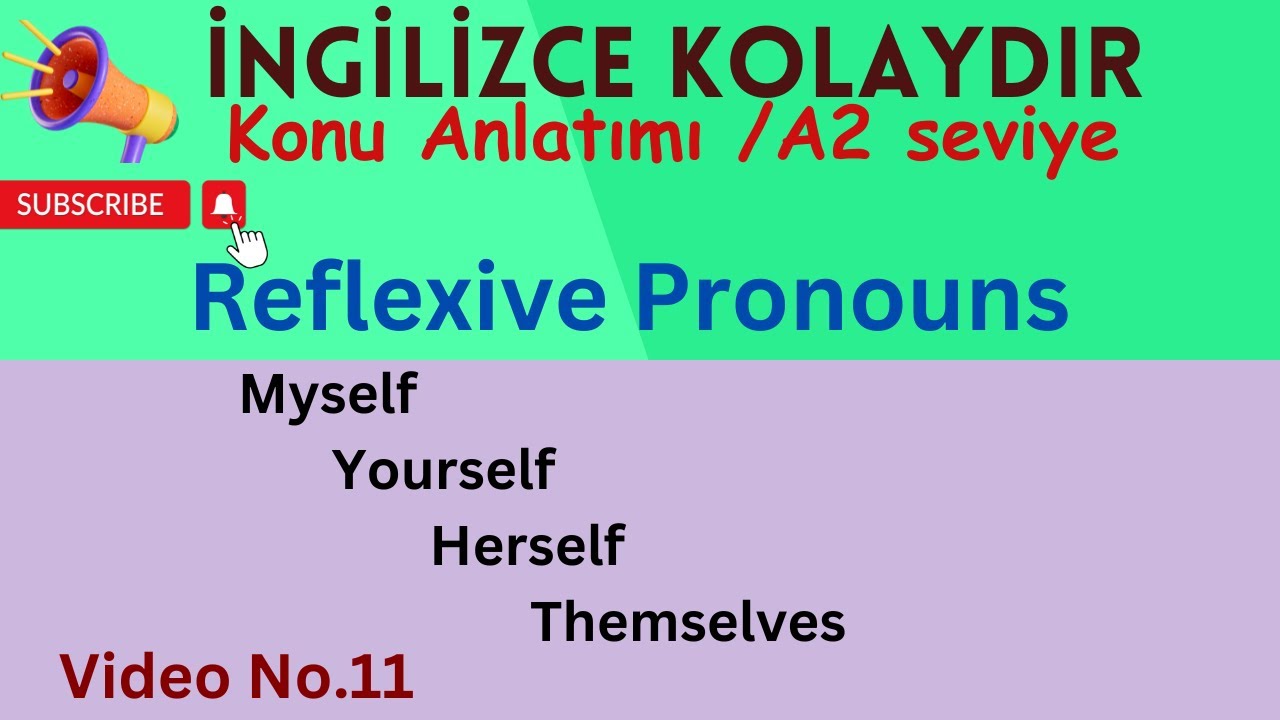 İngilizce A2 Seviye -Kendine dönüşümlü zamirler ( Reflexive pronouns) | Video No. 64