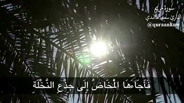 سورة مريم ، القارئ سعد الغامدي