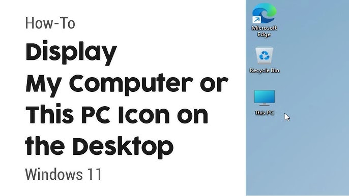 Add My Computer / This Pc Icon To Windows 2024