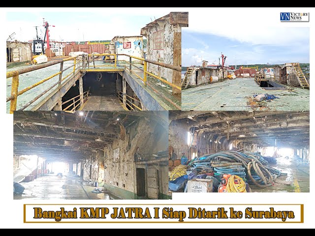 Bangkai KMP JATRA I Siap Ditarik ke Surabaya