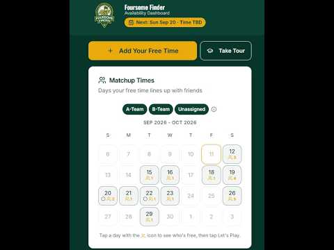 Foursome Finder demo thumbnail