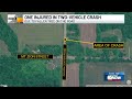 One injured in two-vehicle crash involving semi-truck, fallen tree in Cass County