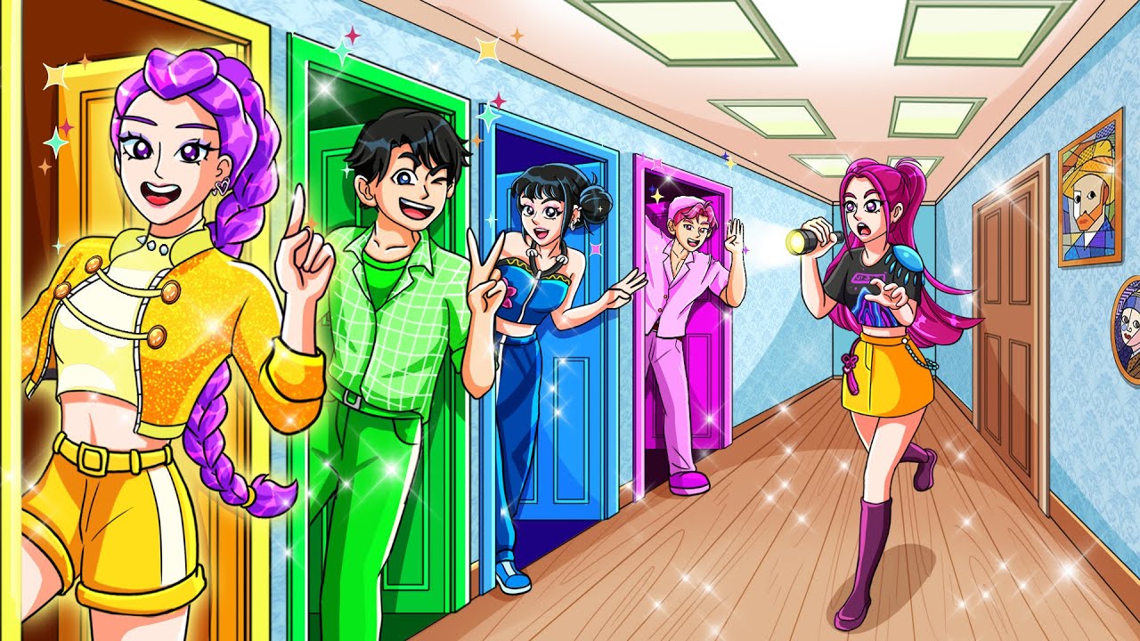 RUMI ¡Construí 4 habitaciones SECRETAS en UN SOLO COLOR! | KPop Demon Hunters Animación