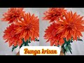 DIY || Bunga krisan dari pelastik keresek || tutorial on making chrysanthemum flowers from plastic