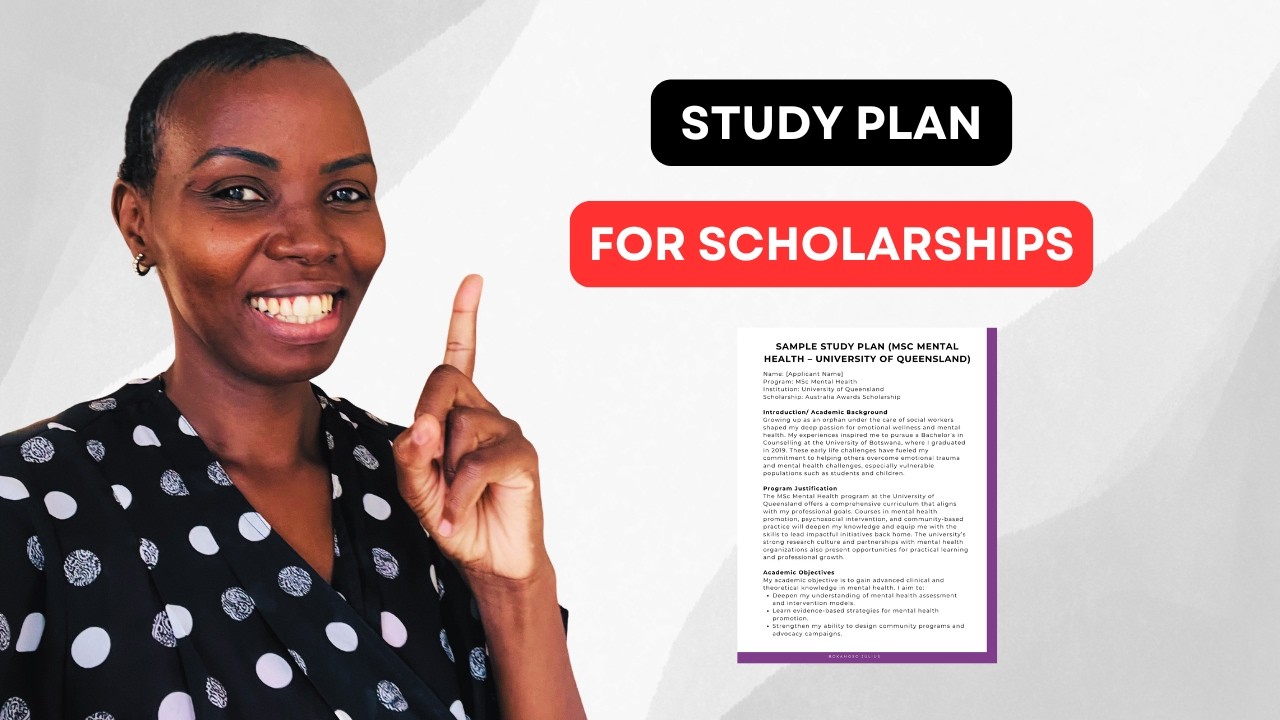 Study Plan Application How to Write a Clear Study Plan for Scholarship Applications - YouTube