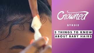 3 Things To Know About Baby Hairs | Crowned | Byrdie #shorts