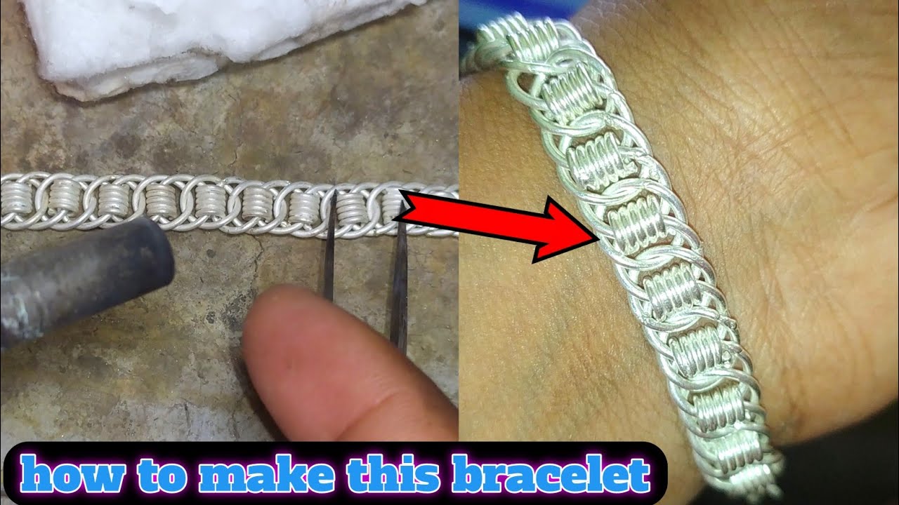 2 Ring Spring bracelet ! New design bracelet ! How to make silver bracelet