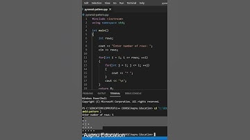 create pyramid and pattern in c++ program #shorts #ytshorts #pyramid #pattern #cplusplusprogram