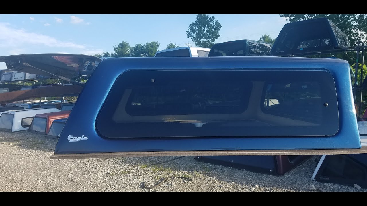 Walkaround of used Eagle fiberglass truck topper for sale. 0414