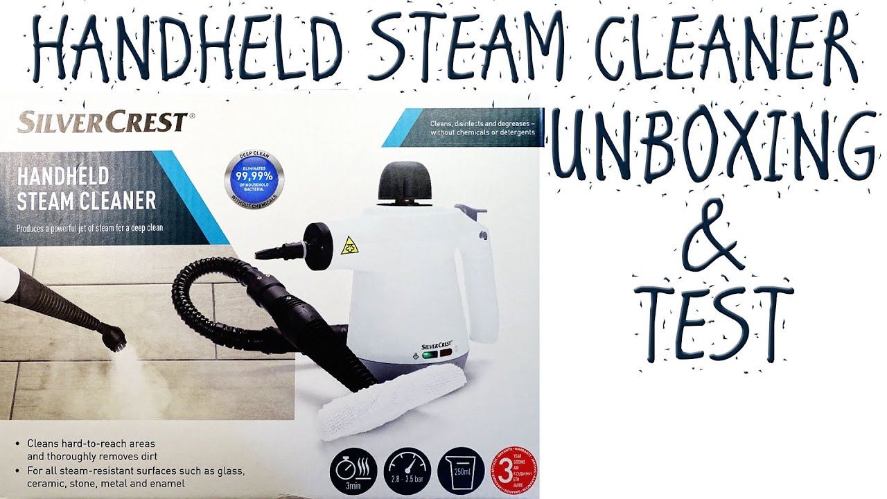HANDHELD STEAM CLEANER - SDR 1100 B2 - UNBOXING AND TEST (SILVERCREST) -  YouTube