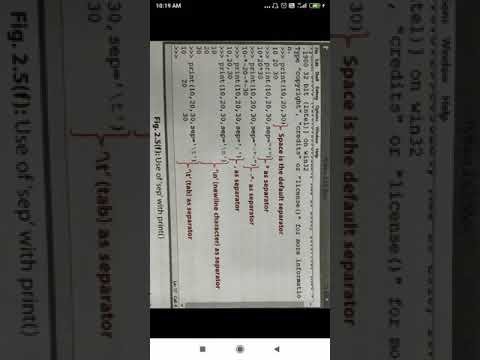 Use of separators in Python