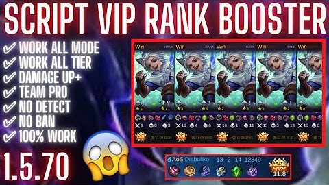 SCRIPT RANK BOOSTER MOBILE LEGEND | PATCH GLOO 1.5.70 | DAMAGE UP+ TEAM PRO | MLBB