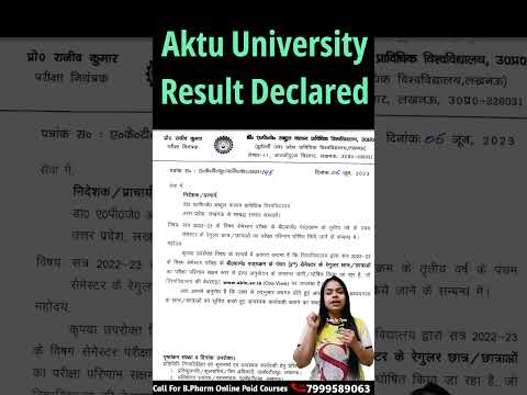Aktu University bpharma