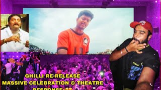 Ghilli Re-Release Celebration & Theatre Response 🔥🥵- Sound ⚠️ | Thalapathy Vijay |Enowaytion Plus