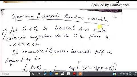 Gaussian bivariate random variable