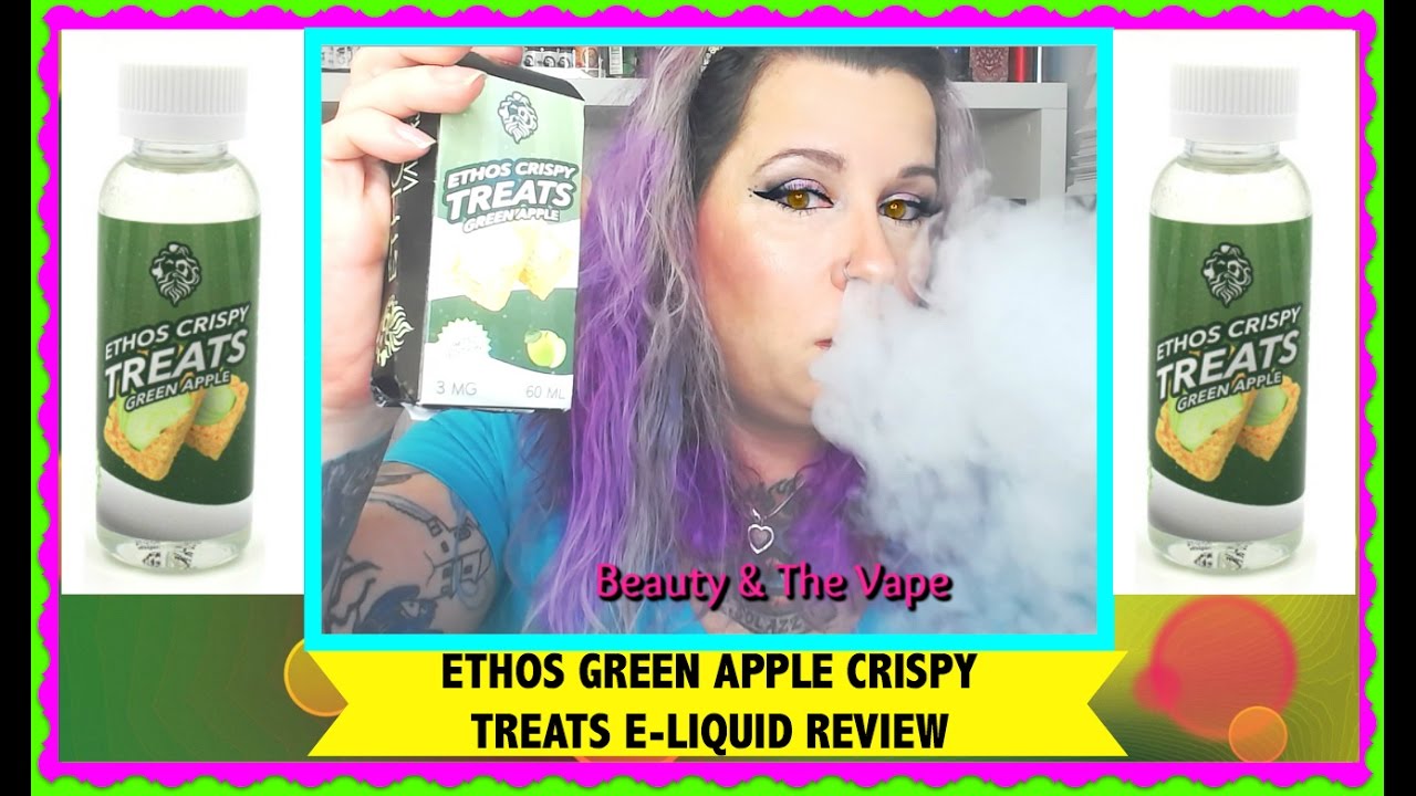 💖ETHOS GREEN APPLE CRISPY TREATS E LIQUID REVIEW 